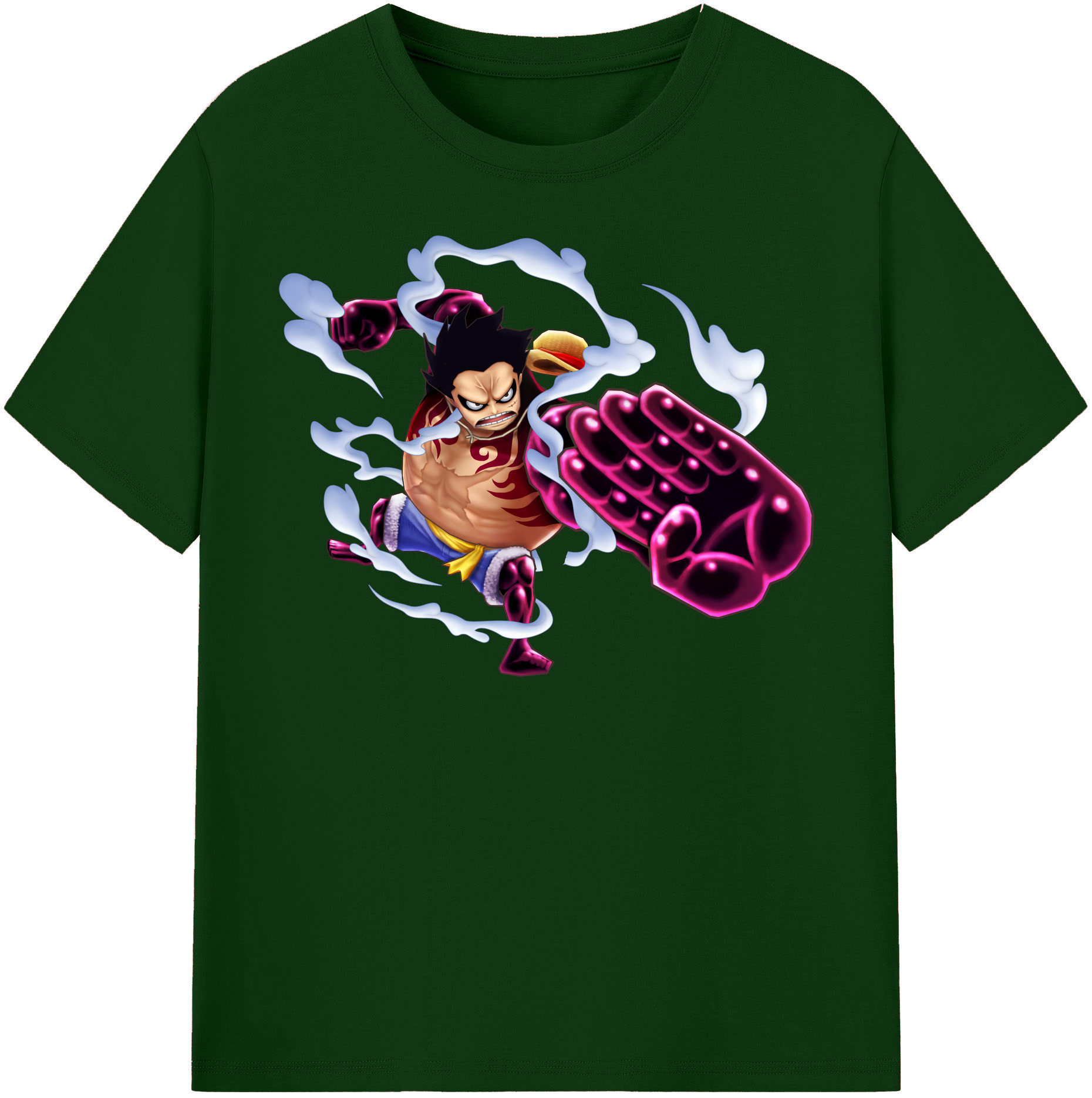 ワンピース モンキー・D・ルフィ ONE PIECE Monkey D. Luffy 綿100％半袖Tシャツ（フロントプリント）